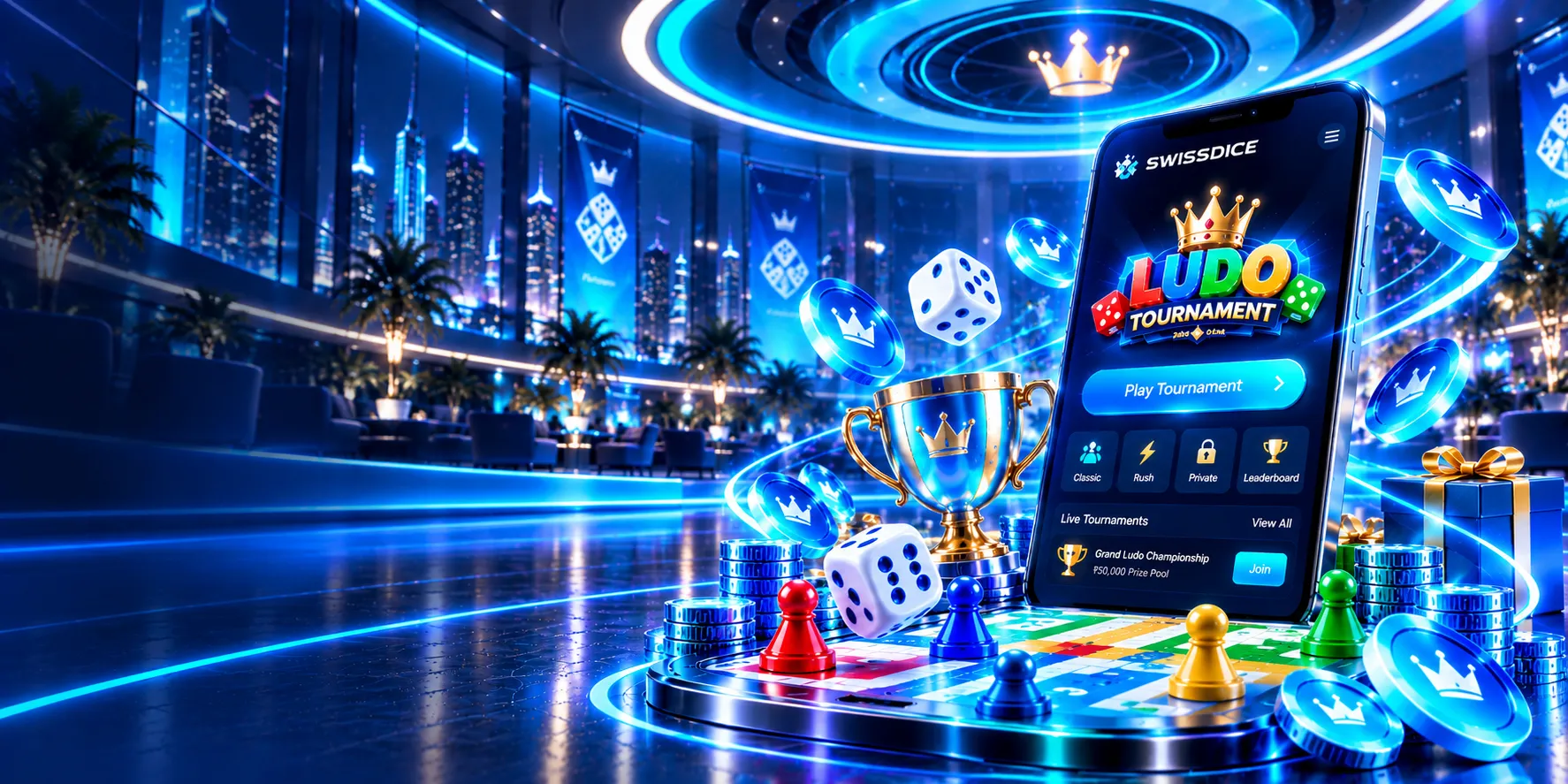 Ludo Tournament Software Mobile Interface