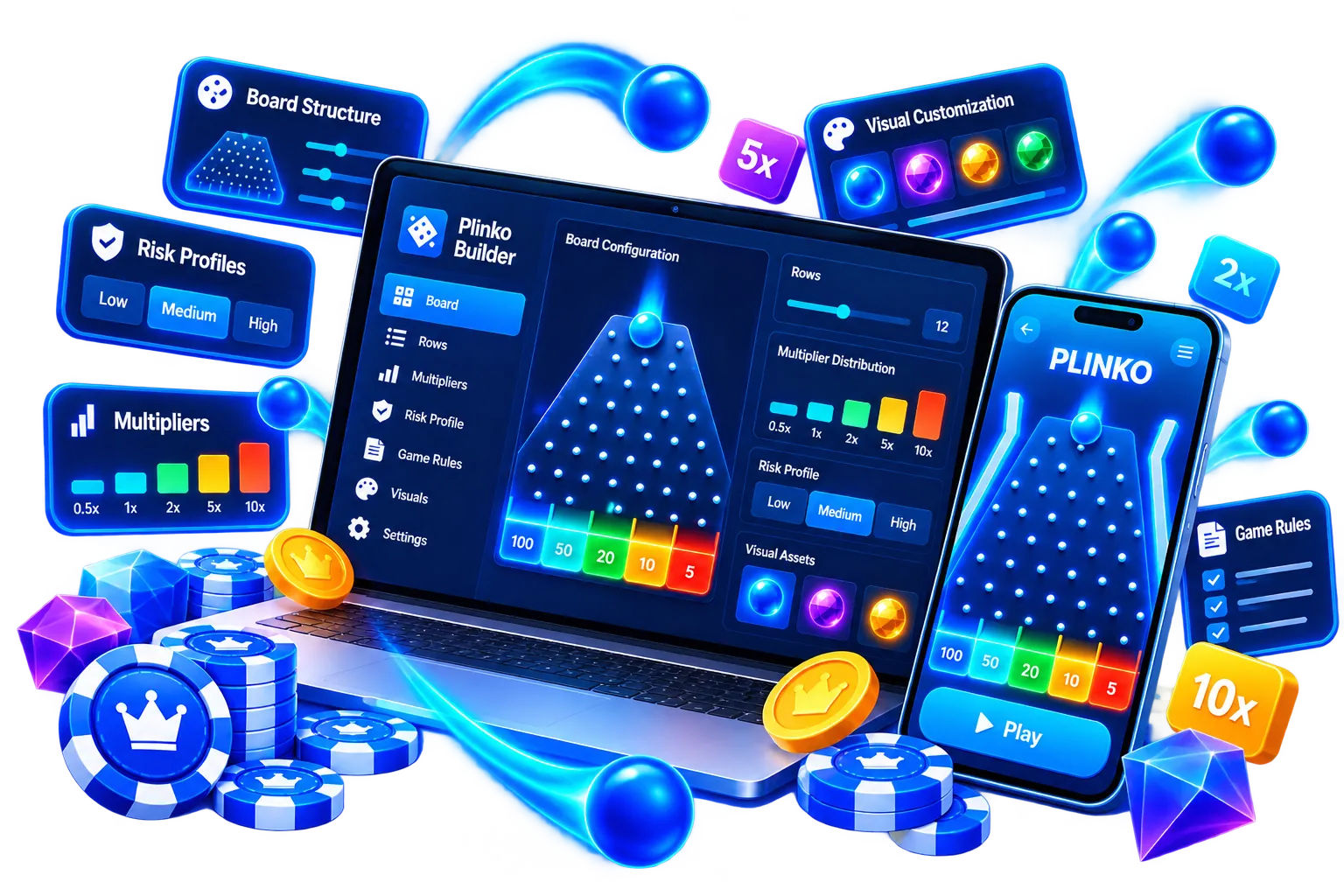 SwissDice Plinko Game Builder Interface